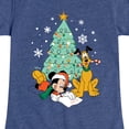 thumbnail image 3 of Disney - Mickey And Pluto Xmas Tree - Toddler & Youth Girls Short Sleeve Graphic T-Shirt, 3 of 5