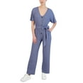 thumbnail image 3 of Bcbgeneration Combinaison à Taille Nouée Côtelée pour Femmes, (Bleu,G, 3 of 9