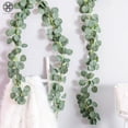 thumbnail image 6 of Luxtrada 6.5Ft Seeded Eucalyptus Garland, Artificial Vines Faux Eucalyptus Leaves Table Garland Artificial Eucalyptus Garland Greenery Wedding Backdrop Arch Wall Decor, 6 of 9