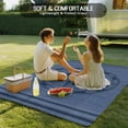 thumbnail image 5 of Fsddascl Nautical Compass Outdoor Rug for Patio/Deck/Porch, Non-Slip Large Area Rug 5 x 8 Ft, Navy Blue Striped Coastal Compass Indoor Outdoor Rugs Washable Area Rugs, Reversible Camping Rug Carpet, 5 of 5