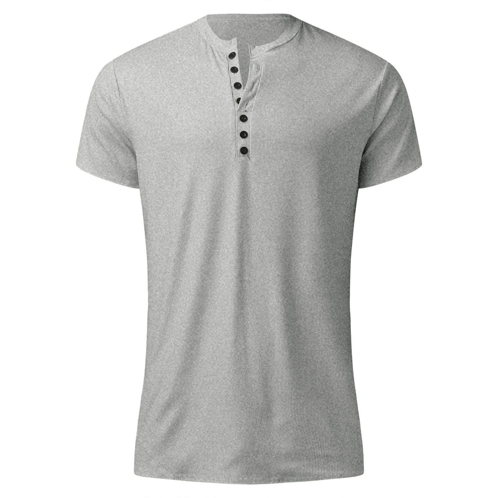 【COSYHARU】Magnum Muscle Fit Henley Neck Short Sleeve Knit COSYHARU】Magnum Muscle Fit Henley Neck Short Sleeve Knit