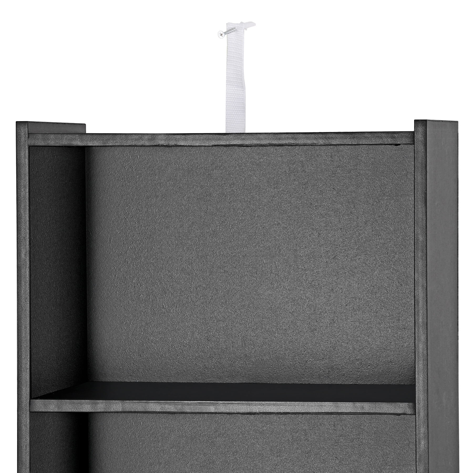 HomGarden 5-Tier Small Open Shelf Bookcase Narrow Storage Bookshelf Adult Kid Black