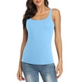 thumbnail image 1 of Débardeur pour Femme avec Soutien-Gorge Intégré, Camisole à Larges Bretelles Ajustables, Tricot de Coton, 1 of 6