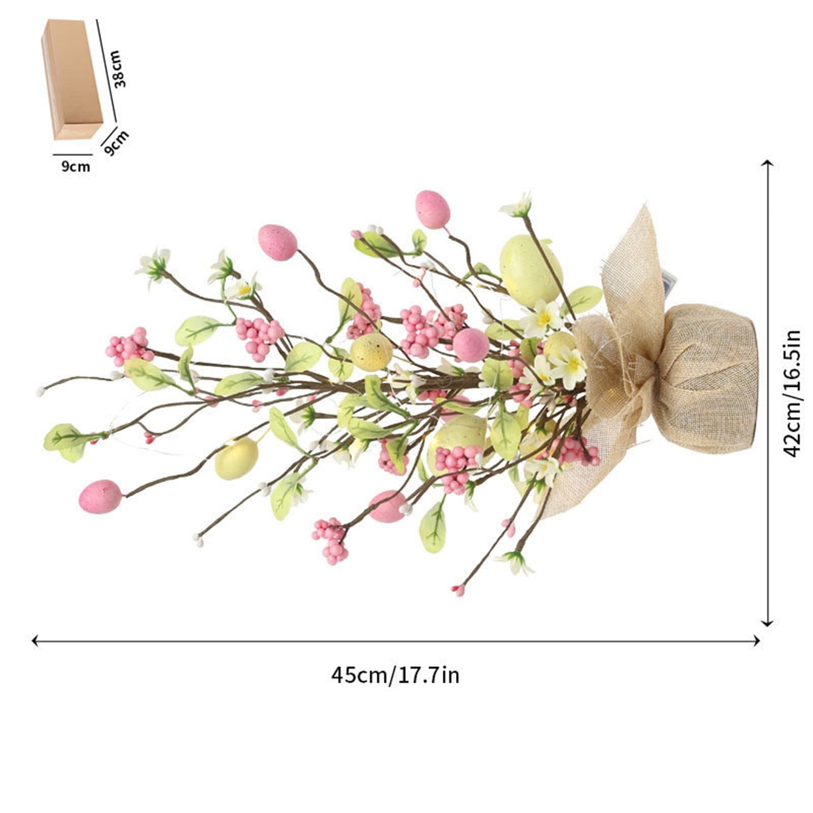 Glowing Easter Egg Material with LED Lights for Festive Tabletop Home Scene Displays Easter Party Mantel Decor