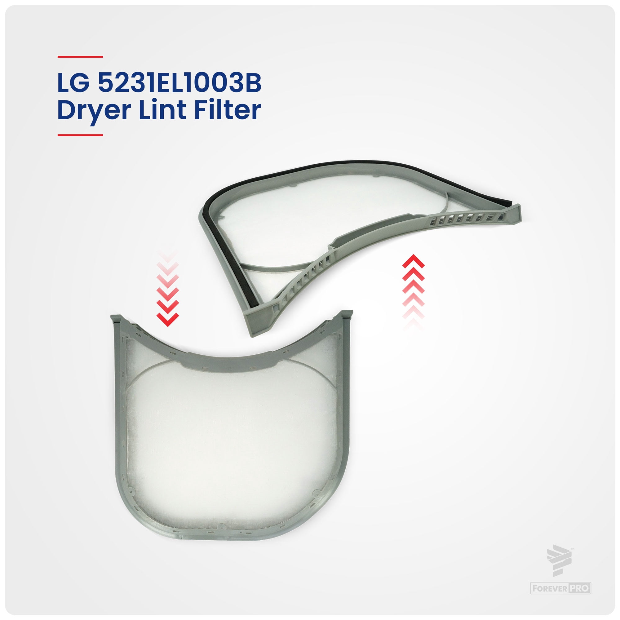 ForeverPRO 5231EL1003B Lint Filter Assembly for LG Dryer 5231EL1002E 5231EL1003A 5231EL1003E