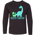 thumbnail image 3 of Inktastic Sister-saurus Cute Brontosaurus Family Long Sleeve Youth T-Shirt, 3 of 5
