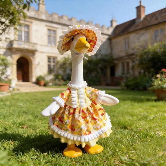 2026 Porch Goose Outfit Sunflower Print Goose Costume Outfit Warm Winter Cozy Bird Apparel For Small Animals