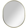thumbnail image 1 of Mainstays Oval Lounge Framed Wall Mounted Mirror, Home Decor Mirror. Gold Metallic, 24x36", 1 of 6
