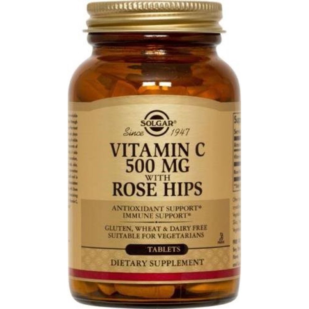 Solgar Vitamin C with Rose Hips 500 mg 250 Tablets