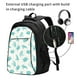 thumbnail image 2 of Balery Turtle Mochila con carga USB para hombre y mujer - Mochila impermeable y antirrobo para laptop con puerto USB para viajes, trabajo, 2 of 7