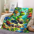 thumbnail image 6 of Dinosaur Blanket Throw for Boys,3D Jurassic Digital Print,Kids Dinosaur Throw Blanket,Fluffy Cozy flannel Blanket with Vibrant Colors Cute Design,Couch Sofa Blanket Throw, 6 of 9