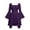 Purple, variant on PWPSG Women's Off Shoulder Bell Sleeve Mini Dress, Corset Waist, Double Layer Skirt for Night Outings Blue M