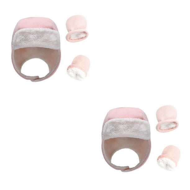 Sombrero para Niños Sonducket Cómodos Mitones de Lana Algodón Kit Cálido