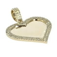 thumbnail image 2 of Midwest Jewellery Heart Pendant Picture Frame Memory Pendant 2.66ctw 10K Gold 1.5" Tall, 2 of 3