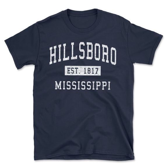 Hillsboro Mississippi Classic Established Men's Cotton T-Shirt