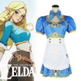 thumbnail image 1 of La leyenda de Zelda: Aliento del disfraz de cosplay salvaje Disfraz de sirvienta de la princesa Zelda para Halloween, 1 of 5