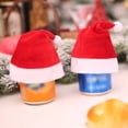 thumbnail image 3 of Inteprter 10 Uds gorros navideños pequeños transpirables ligeros exquisito gorro de Papá Noel decoración de Navidad adorno de frutas cena de fiesta Kits de decoración para fiestas Inteprter HA068320-00, 3 of 6