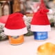 thumbnail image 5 of Advancent 10 Uds. De gorros navideños, Mini gorros transpirables para botellas de vino, franela dorada, gorro de Papá Noel, adorno de frutas, cena de Kits de decoración para fiestas Advancent HA068320-00, 5 of 6