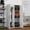 White 71, variant on 72 Tall Slim Storage Cabinet for Small Spaces, 6-Tier Narrow Freestanding Bathroom Cabinet with 1 Door and 2 Adjustable Shelves, Bookcase Display Storage Shelves, Cube CD DVD Storage Cabinet -