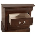 thumbnail image 3 of Louis Philippe 2-Drawer Cappuccino Nightstand (24"H x 21"W x 16"D), 3 of 5