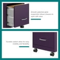 thumbnail image 6 of Space Solutions 18" Deep 2 Drawer Mobile Letter Width Vertical File Cabinet, Midnight Purple, 6 of 15