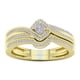 thumbnail image 1 of Anillos para mujer, regalos para mujer, juego de anillos de diamantes de imitación para mujer, 2 piezas, anillos apilables, anillos de compromiso, boda, anillo de aleación para mujer., 1 of 2
