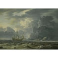 thumbnail image 3 of Jan Peeters 24x18 Black Modern Framed Museum Art Print Titled - Shipping in Choppy Seas, 3 of 5