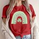thumbnail image 4 of Camiseta de Manga Corta de Cuello Redondo Impresa de Primavera Superior de las Mujeres, Mezcla Ligera de Poliéster para Uso Diario Y de Fiesta Casual, 4 of 8