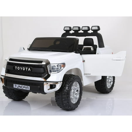 Toyota Cam - Limited Official 2 Seats Toyota Tundra 2X12v Ride on Truck, Car, Toy for Kids with Remote Control, Music, Lights, Leather Seat, Rubber Wheels