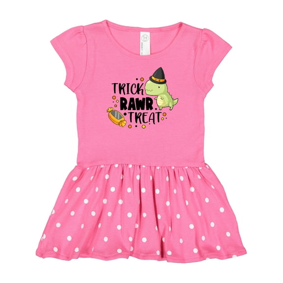 Inktastic Halloween Trick Rawr Treat with Dinosaur Gift Baby Girl Dress