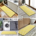 thumbnail image 6 of Yellow and White Checkered Pattern Kitchen Rug Mat,Kitchen Runner Rugs Non Skid Washable,Decorative Kitchen Floor Mats for Kitchen,Sink,Laundry,17"x47.2", 6 of 7
