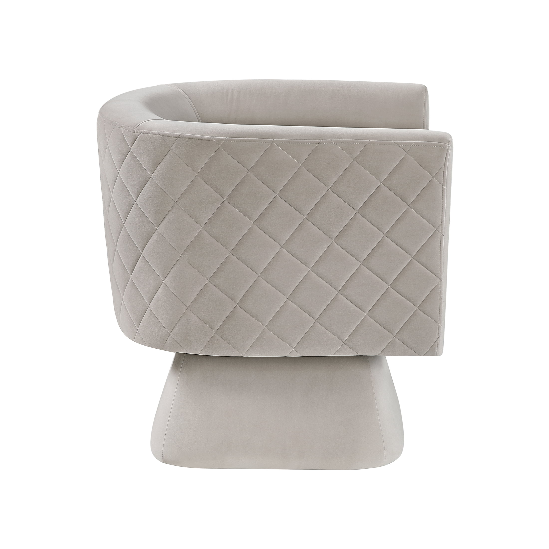 OakvillePark Valemont Velvet Swivel Barrel Chair, Taupe
