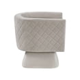 thumbnail image 6 of OakvillePark Valemont Velvet Swivel Barrel Chair, Taupe, 6 of 10