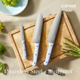 thumbnail image 5 of Carote 14 Pieces Knife Set with with Built-in Sharpener Block, Stainless Steel, Dishwasher Safe, Blue, 5 of 8