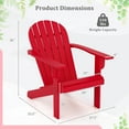 thumbnail image 3 of Costway Patio Adirondack Chair with  Inclined Seat High Backrest & Wide Armrests Red, 3 of 8