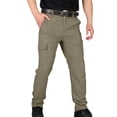 thumbnail image 2 of Mens Tactical Pants Ripstop Cargo Work Pants with Pockets Water Resistant Breathable Hiking Pants Khaki L, 2 of 5