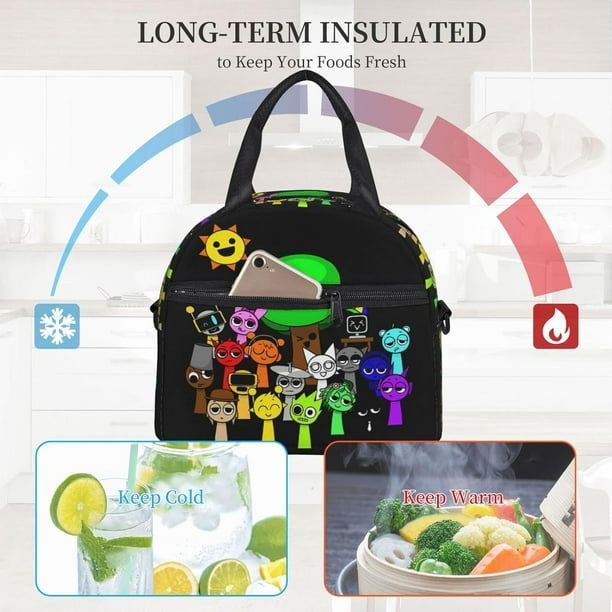 Incredibox Sprunki Lunch Box Portable Lnsulation Lunch Bag With