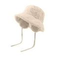 thumbnail image 4 of Fuzzy Bucket Hat Women Men Furry Cute Bucket Hats Winter Warm Fisherman Funny Hat Hats for Boys Hats for Winter Winter Trapper Hat for Men Winter Hats for Men Large Head Winter Hat Trapper Leather, 4 of 4