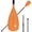 Orange, variant on SUP Paddle - 3- Adjustable Aluminium SUP Paddle with Glass Fiber  for Surfing, Floating, Water