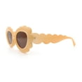 thumbnail image 7 of Womens Fluffy Cloud Shape Oval Plastic Sunglasses Beige - Brown, 7 of 7