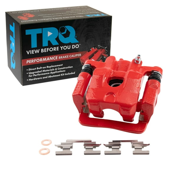 TRQ Rear Right Brake Caliper w/Bracket Performance Red Passenger Side Compatible with 2001-2006 Acura MDX 2003-2008 Honda Pilot