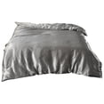 thumbnail image 2 of Cooling Ice Silk Duvet Cover – King Size 90x78 Inch Breathable Polyester Quilt Case – Soft Washed Finish for Hot Sleepers,Gray, 2 of 6