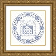 thumbnail image 1 of Shamp, Cindy 12x12 Gold Ornate Wood Framed with Double Matting Museum Art Print Titled - Country Blues Plate III, 1 of 4