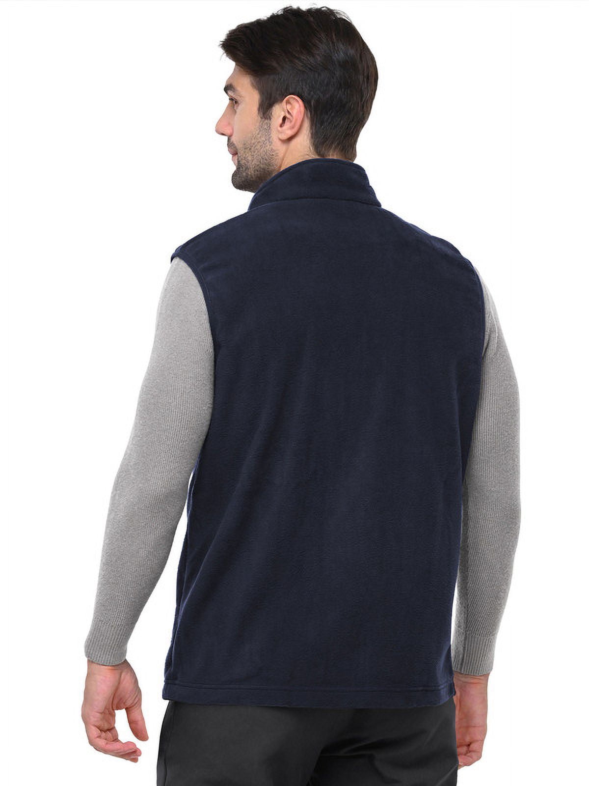 Off Road Ventures Mens Fleece Vest Lightweight Outerwear Zip Up Golf Running Sleeveless Vest With Pockets for Hiking Travel