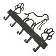 thumbnail image 2 of 1 juego de perchero de pared de metal resistente con 5 ganchos, para sombreros y llaves, para el hogar, 2 of 7