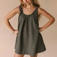 thumbnail image 3 of Efsteb Summer Dresses 2025 Trendy Womens Sleeveless Mini Dress Casual Loose Beach Vacation Sundress Tank Dress (Brown,L), 3 of 7