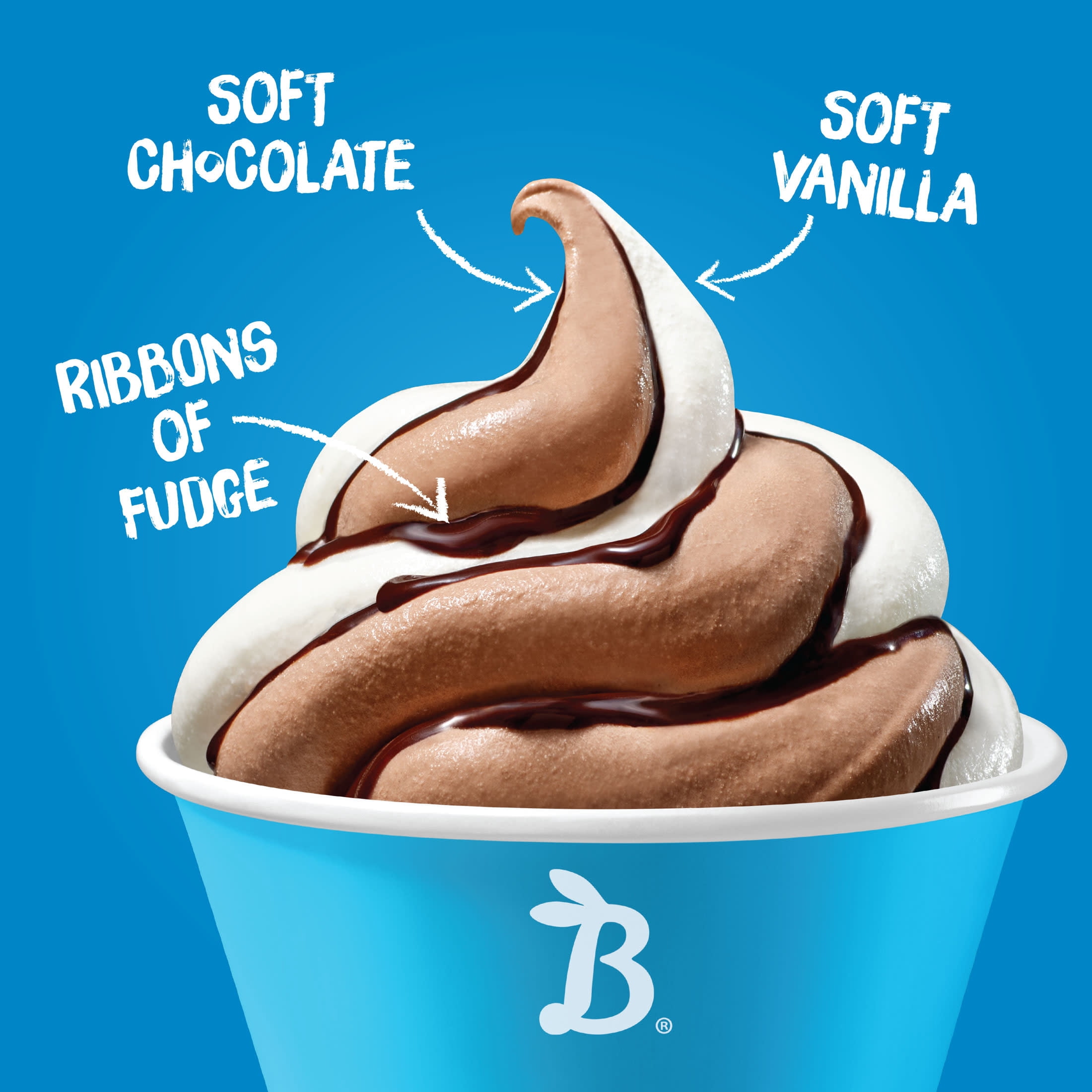 Blue Bunny Soft Chocolate Vanilla Frozen Dessert, 16 fl oz Pint