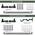 thumbnail image 4 of Matte Black Double Curtain Rods, 84-120 Inches, Wrap Around, Room Darkening, 1-Inch Front and 5/8 Inch Back Telescoping Rod, 4 of 7