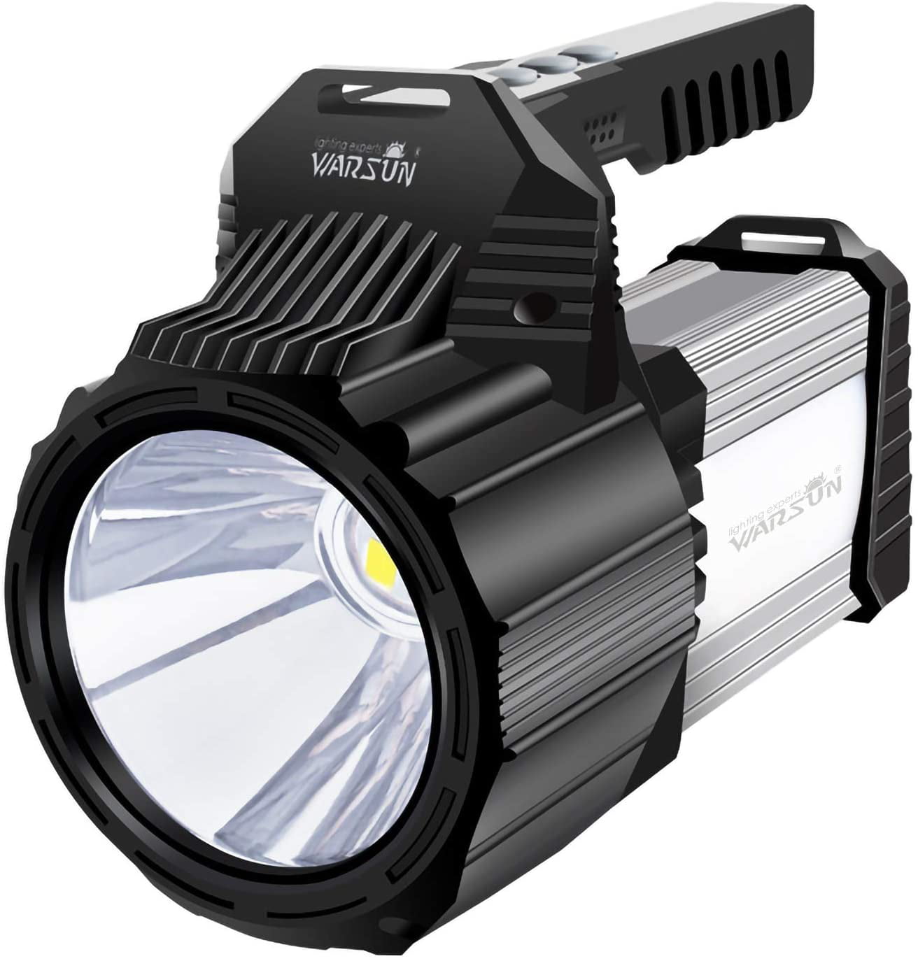 Details about   10000MAh LED Bright Searchlight Handheld Spotlight Flashlight Rechargeable USB 