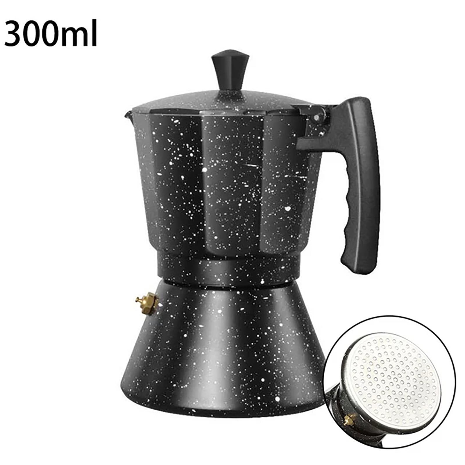 Maple Star Stainless Steel Stovetop Espresso Coffee Maker Moka Pot  200ml/6.7oz/4 cup (Espresso Cup=50m)for Induction Gas and all Stoves